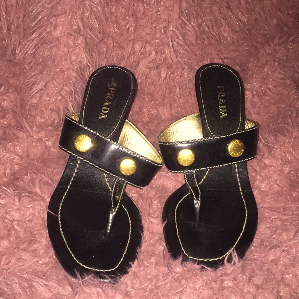Auth Prada heels size 37 1/2